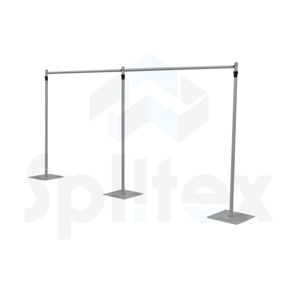 6Mx3M Heavy Duty Pipe and Drape | Telescopic Wedding Backdrop Stand KIT – Wholesale Backdrop Stands for Wedding Decorators | WeddingMart