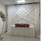 3m (w) x 3m (h) Wedding Backdrop Curtain - White – Wholesale Silk Backdrop Curtains for Wedding Decorators | WeddingMart
