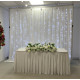 3m (w) x 3m (h) Wedding Backdrop Curtain - White – Wholesale Silk Backdrop Curtains for Wedding Decorators | WeddingMart