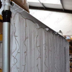 3m (w) x 3m (h) Wedding Backdrop Curtain - White