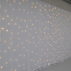 6Mx3M White LED Starlight Wedding Backdrop - WARM WHITE LEDs