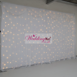 6Mx3M White LED Starlight Wedding Backdrop - WARM WHITE LEDs