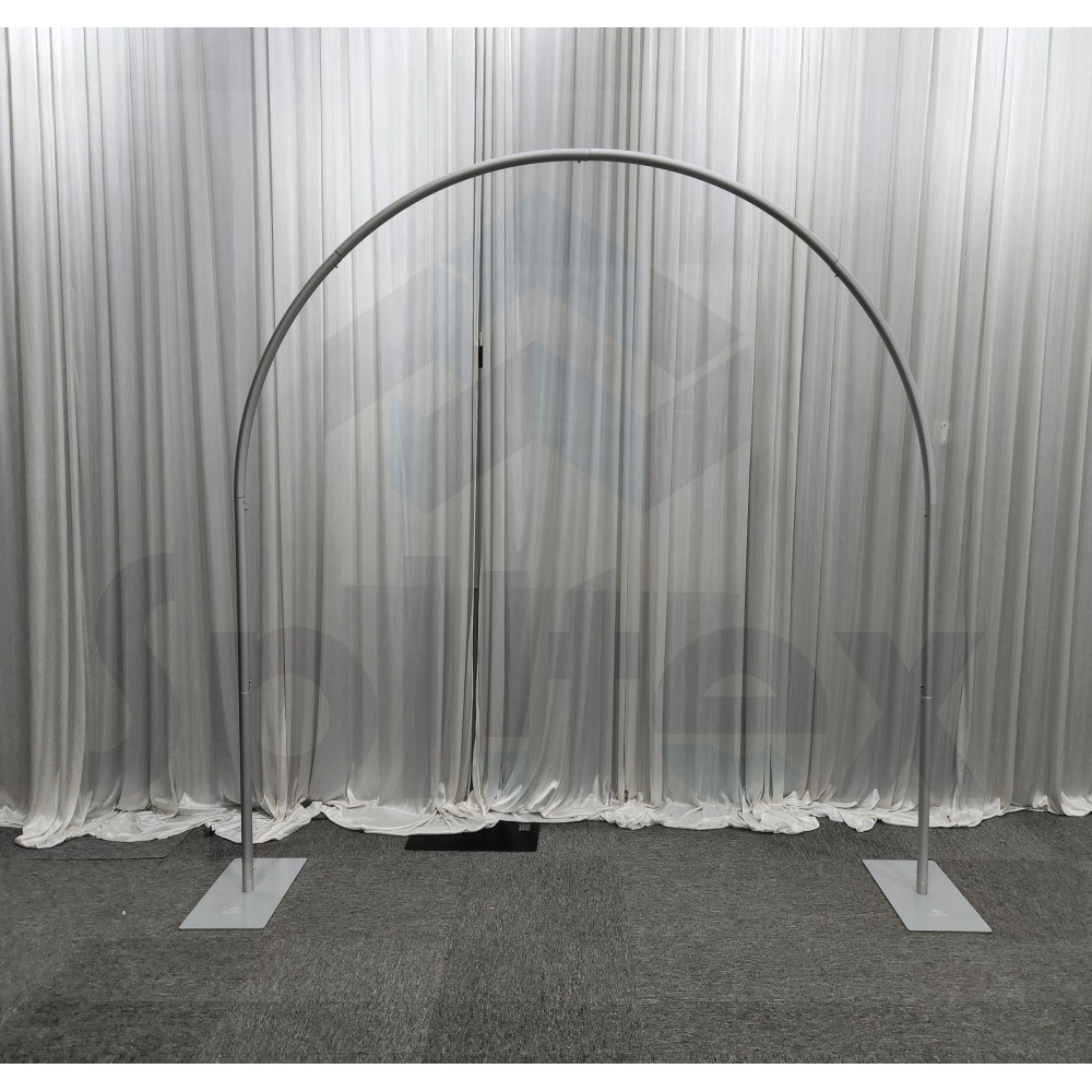 Free Standing Aluminium Round Wedding Arch Frame - Silver – Wholesale Aluminium Wedding Arch Frames for Wedding Decorators | WeddingMart