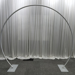 220cm Circular Aluminium Wedding Arch Frame - Silver