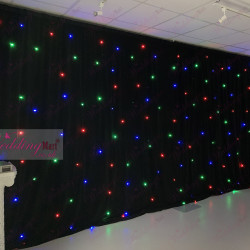 6Mx3M BLACK RGB LED Starlight LED Wedding Backdrop