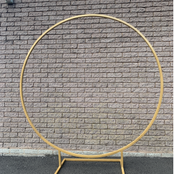 180cm Budget Wedding Floral Backdrop Hoop - GOLD