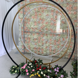 180cm Budget Wedding Floral Backdrop Hoop - BLACK
