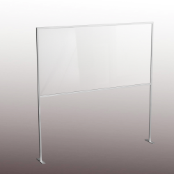 Half Screen Floor Standing Sneeze Guard 2000mm x 2000mm