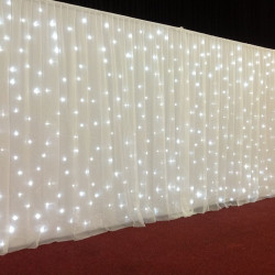 6Mx4M White LED Star light Wedding Backdrop - ICE WHITE LEDs