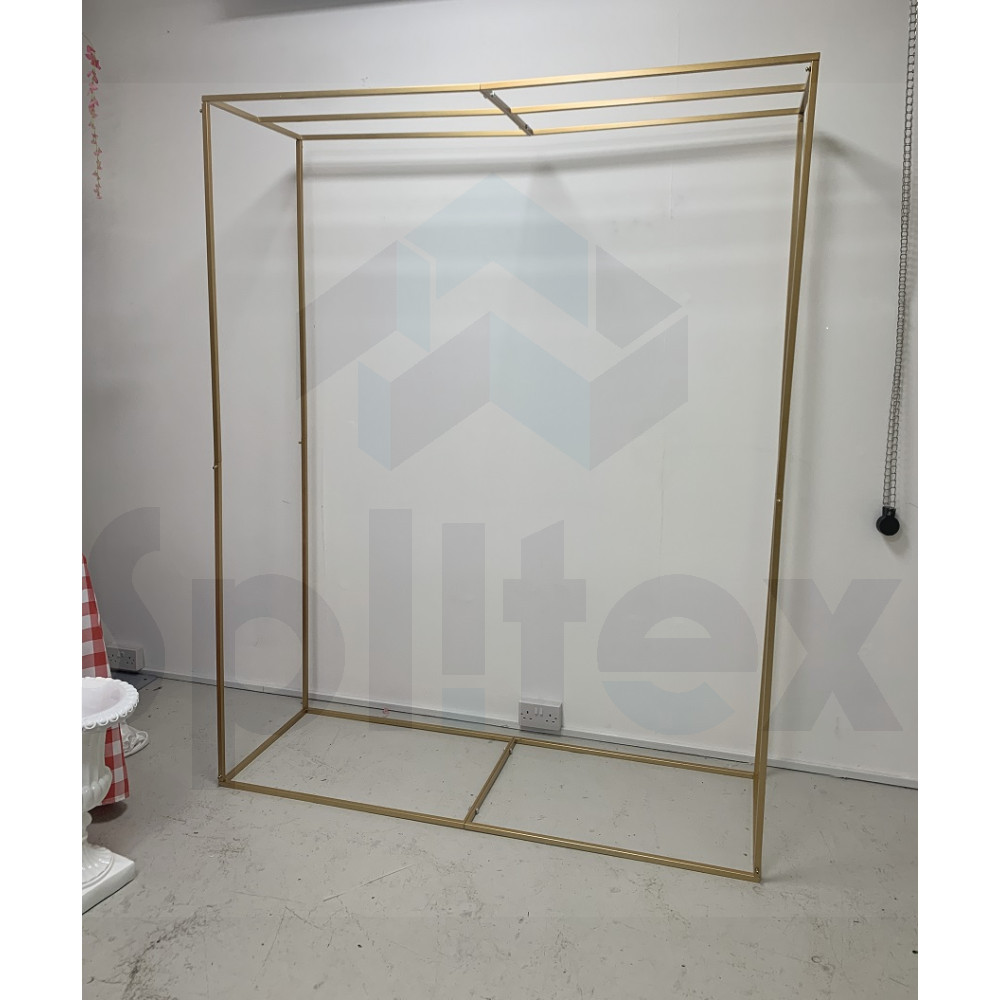3D Rectangular Metal Wedding Arch - Gold – Wholesale Metal Wedding Arch Frames for Wedding Decorators | WeddingMart