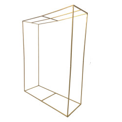 3D Rectangular Metal Wedding Arch - Gold