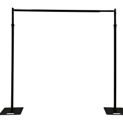 3Mx3M Pipe and Drape Kit | Telescopic Backdrop Stand Kit - BLACK