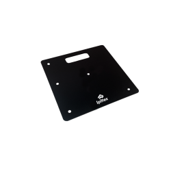 450x450mm Heavy Duty Metal Base Plate - BLACK